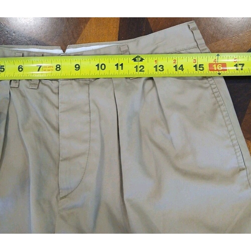 Ralph Lauren Size 4 Lightweight Beige Tan Khaki Chino Pants Pleated Button Fly - Picture 8 of 10